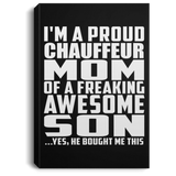 Proud Chauffeur Mom Of Awesome Son - Canvas Portrait