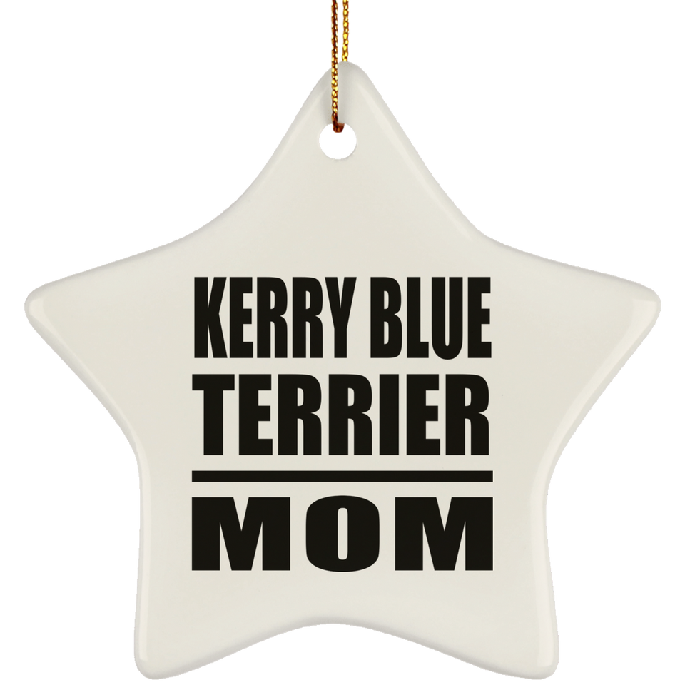 Kerry Blue Terrier Mom - Star Ornament