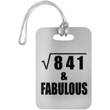 29th Birthday Square Root of 841 & Fabulous - Luggage Bag Tag