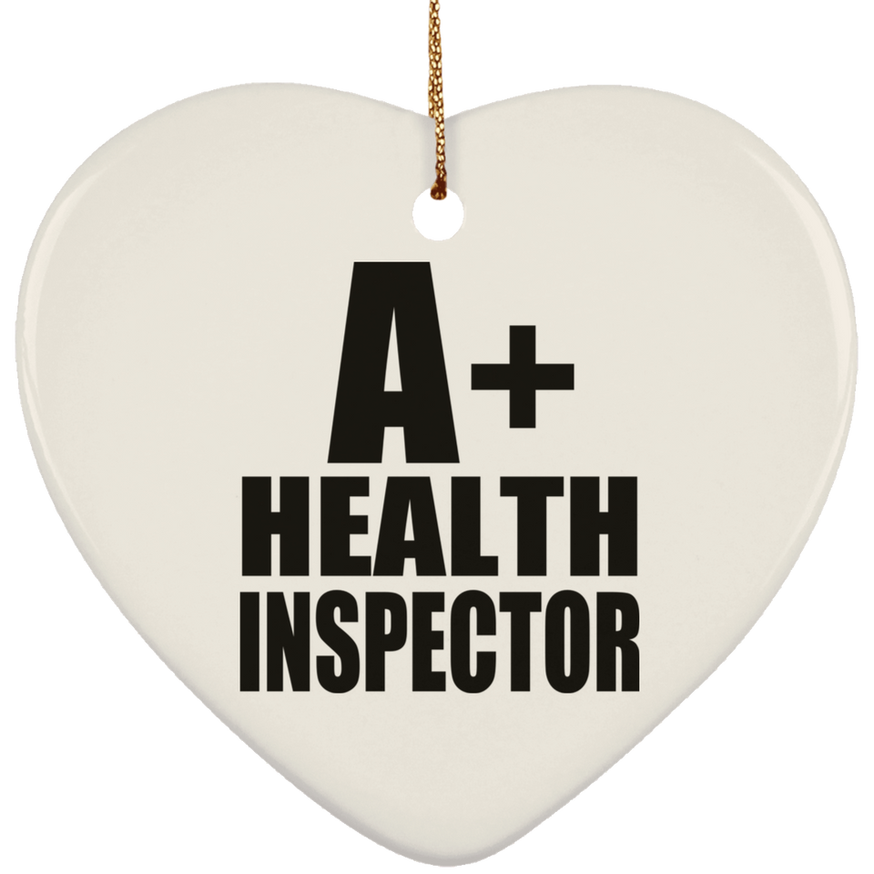 A+ Health Inspector - Heart Ornament