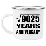 95th Anniversary Square Root of 9025 Years Anniversary - 12oz Camping Mug