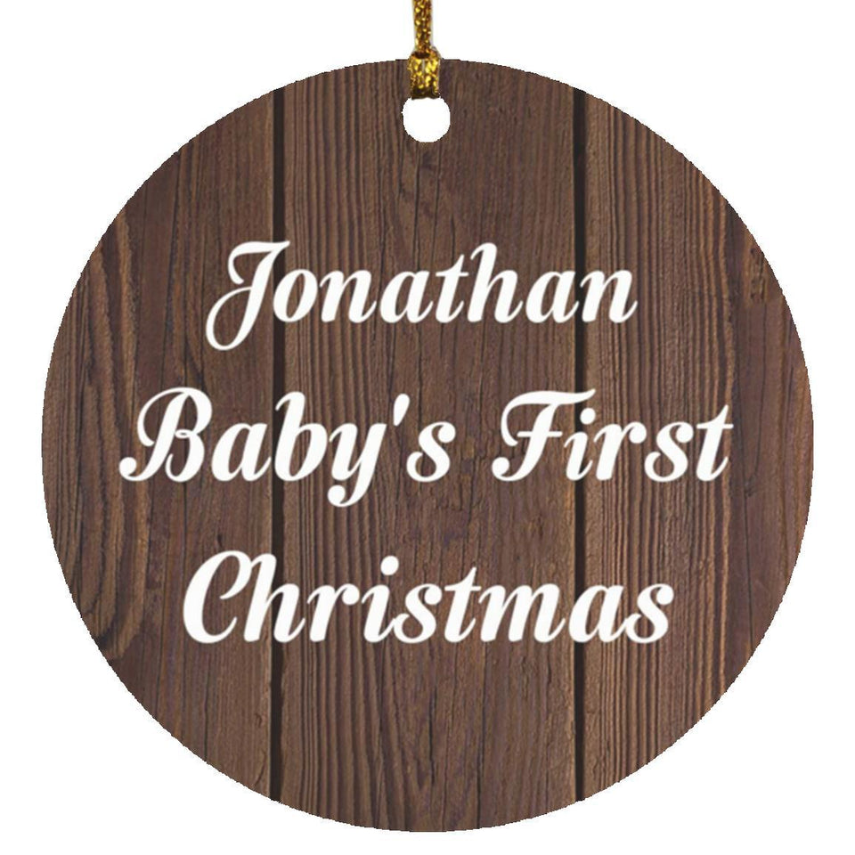 Jonathan Baby's First Christmas - Circle Ornament D