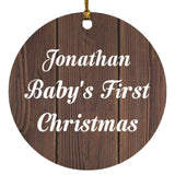Jonathan Baby's First Christmas - Circle Ornament D