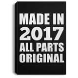 7th Birthday Made in 2017 All Parts Original - Canvas Portrait