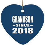 Grandson Since 2018 - Heart Ornament