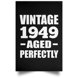 75th Birthday Vintage 1949 Aged Perfectly - Poster Portrait