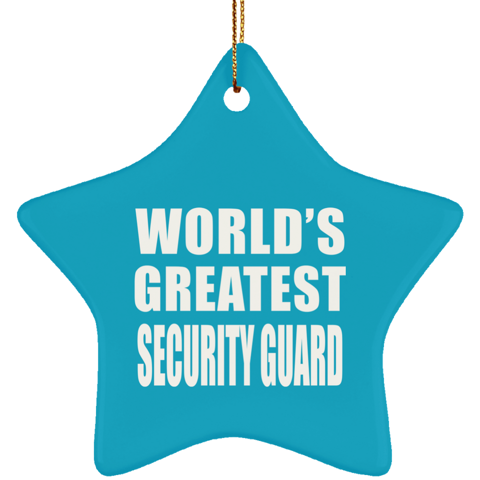 World's Greatest Security Guard - Star Ornament