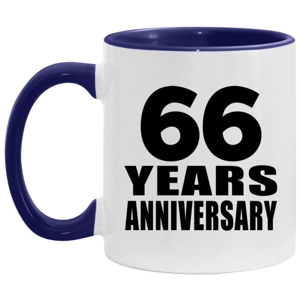 66th Anniversary 66 Years - 11oz Accent Mug Purple