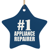 Number One #1 Appliance Repairer - Star Ornament