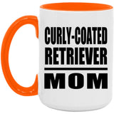 Curly-Coated Retriever Mom - 15oz Accent Mug Orange