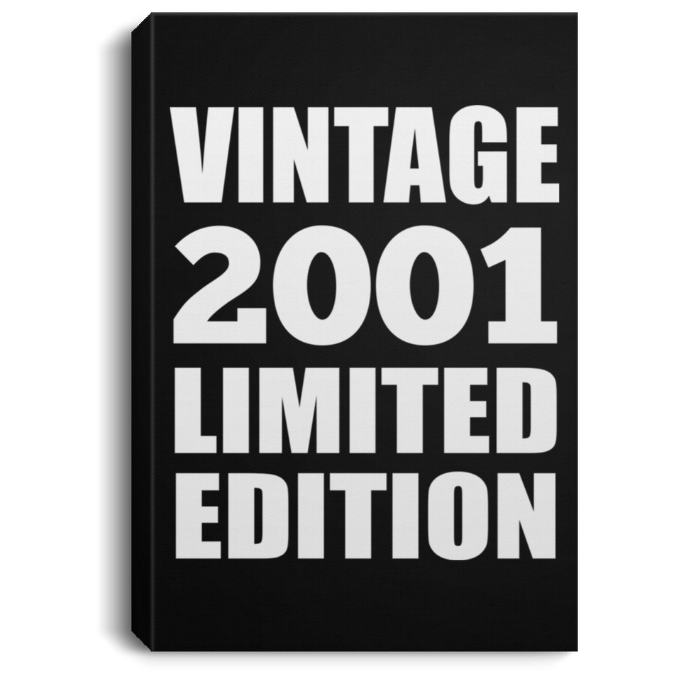23rd Birthday Vintage 2001 Limited Edition - Canvas Portrait
