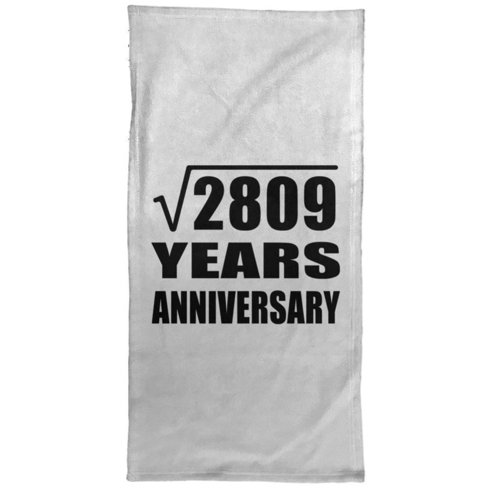53rd Anniversary Square Root of 2809 Years Anniversary - Hand Towel