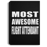 Most Awesome Flight Attendant - Canvas Portrait