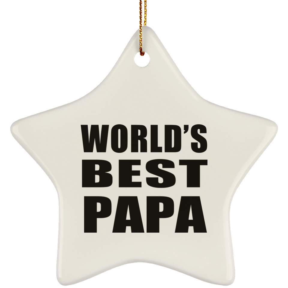 World's Best Papa (Grandpa) - Star Ornament