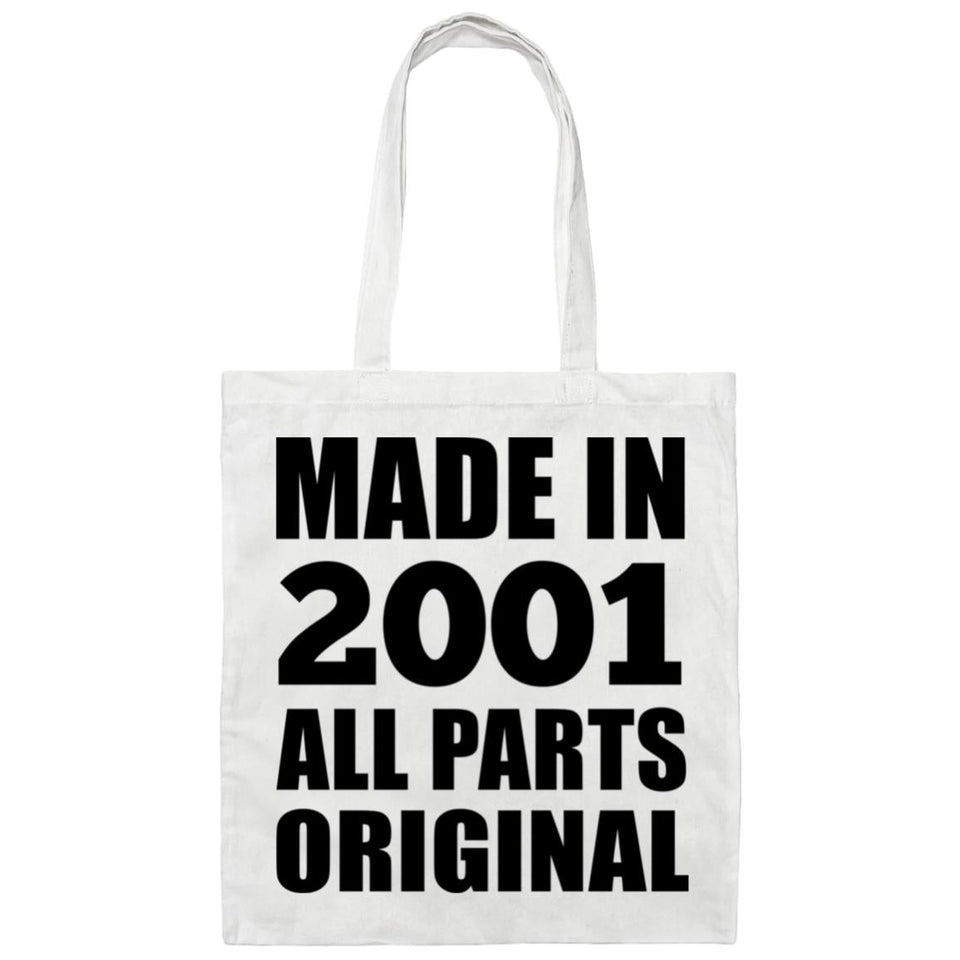 23rd Birthday Made in 2001 All Parts Original - Tote Bag White
