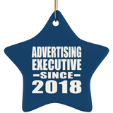 Advertising Executive Since 2018 - Star Ornament