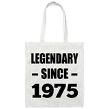 49th Birthday Legendary Since 1975 - Tote Bag White