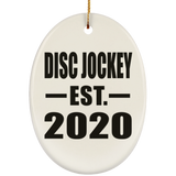 Disc Jockey Established EST. 2020 - Oval Ornament