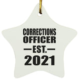 Corrections Officer Established EST. 2021 - Star Ornament