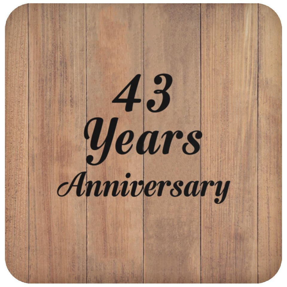 43rd Anniversary 43 Years Anniversary - Drink Coaster C