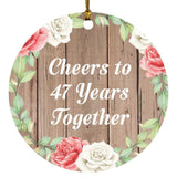 47th Anniversary Cheers To 47 Years Together - Circle Ornament B