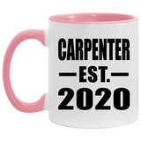 Carpenter Established EST. 2020 - 11oz Accent Mug Pink