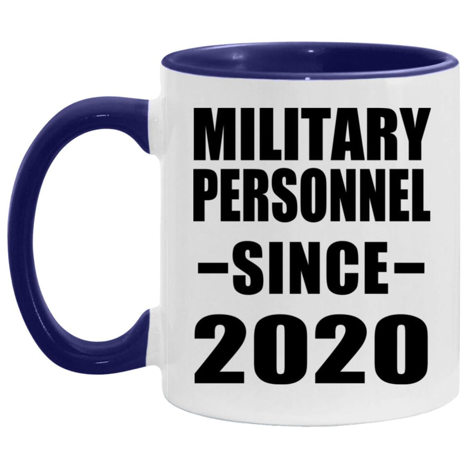 Military Personnel Since 2020 - 11oz Accent Mug Purple