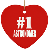 Number One #1 Astronomer - Heart Ornament