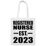 Registered Nurse Established EST. 2023 - Tote Bag White