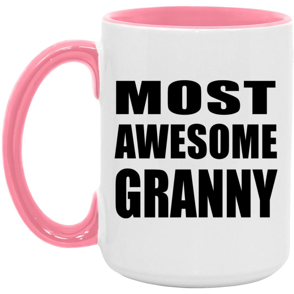 Most Awesome Granny - 15oz Accent Mug Pink