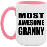 Most Awesome Granny - 15oz Accent Mug Pink