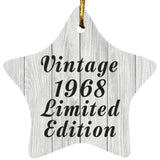 56th Birthday Vintage 1968 Limited Edition - Star Ornament F