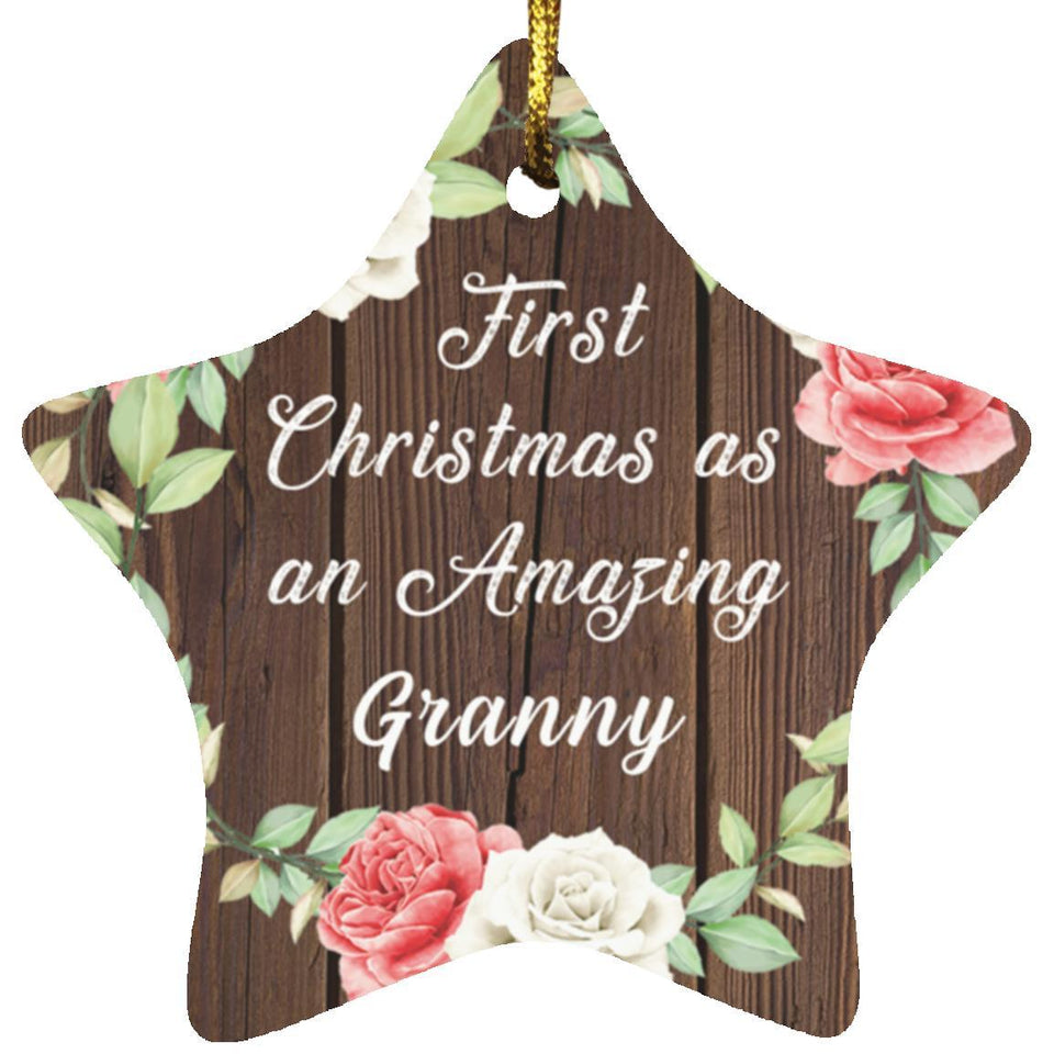 First Christmas As an Amazing Granny - Star Ornament A