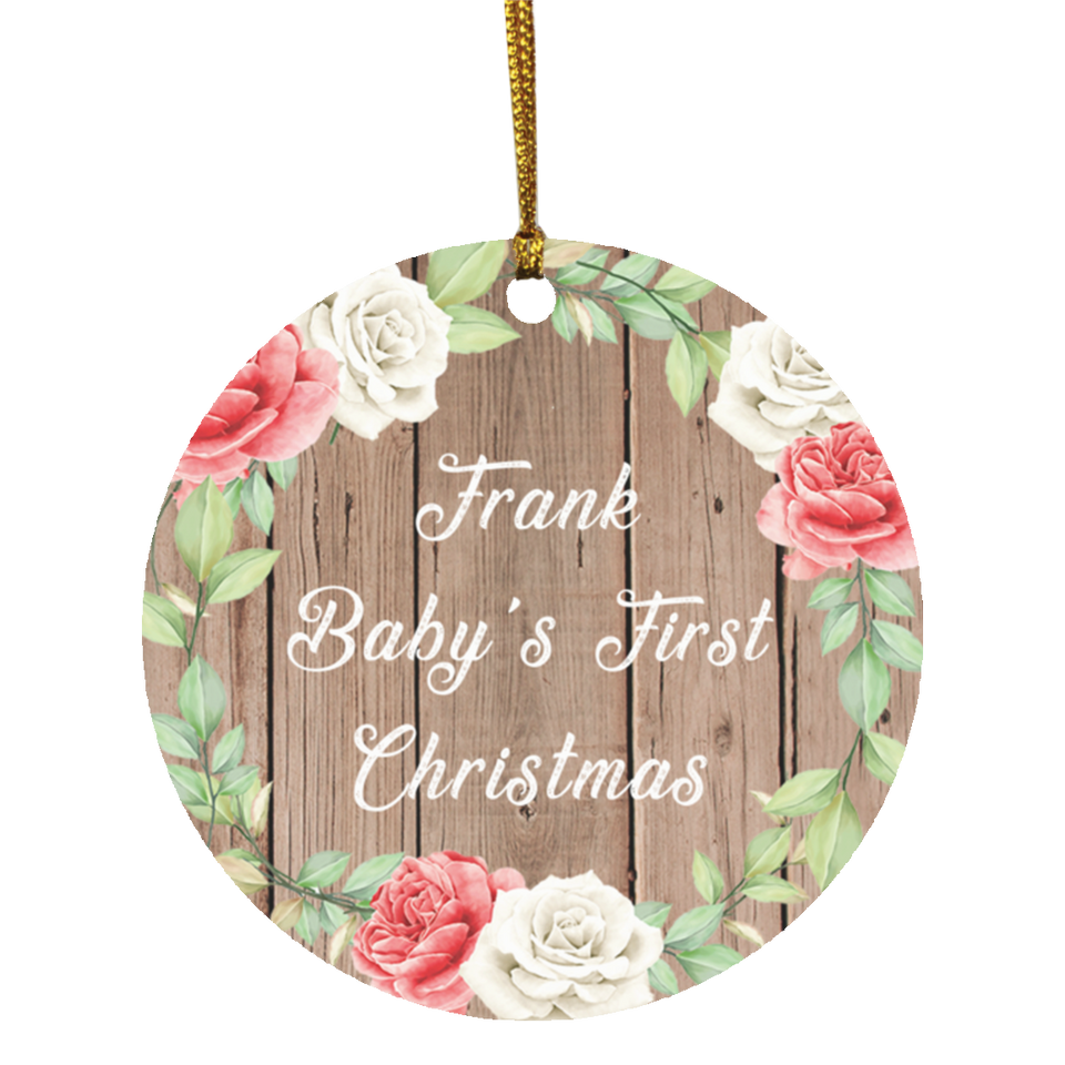 Frank Baby's First Christmas - Circle Ornament B