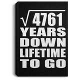 69th Anniversary Square Root of 4761 Years Lifetime To Go - Canvas Portrait