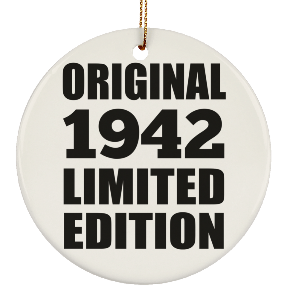 82nd Birthday Original 1942 Limited Edition - Circle Ornament