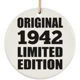 82nd Birthday Original 1942 Limited Edition - Circle Ornament