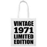 53rd Birthday Vintage 1971 Limited Edition - Tote Bag White