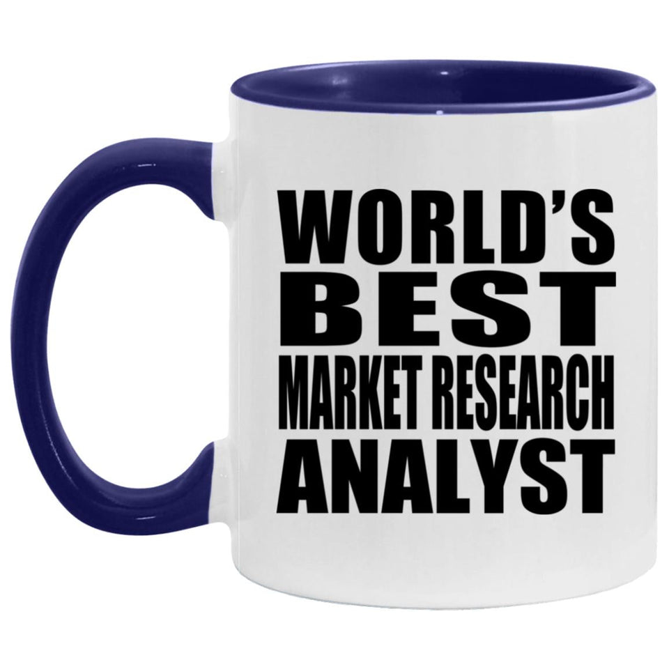 World's Best Market Research Analyst - 11oz Accent Mug Purple
