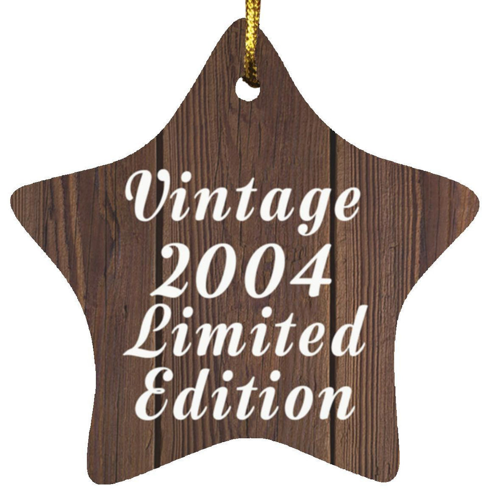 20th Birthday Vintage 2004 Limited Edition - Star Ornament D