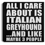 All I Care About Is Italian Greyhound - Canvas Square