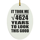 68th Birthday Took Square Root of 4624 Years To Look Good - Oval Ornament
