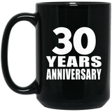 30th Anniversary 30 Years - 15 Oz Coffee Mug Black