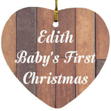Edith Baby's First Christmas - Heart Ornament E