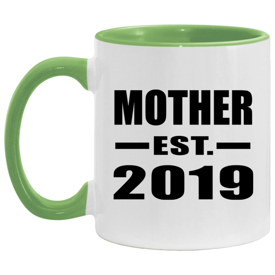 Mother Established EST. 2019 - 11oz Accent Mug Green