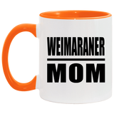 Weimaraner Mom - 11oz Accent Mug Orange