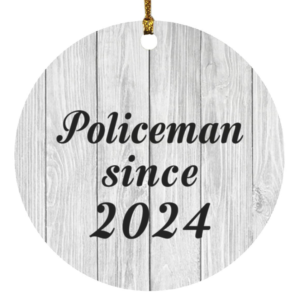 Policeman Since 2024 - Circle Ornament F