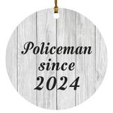 Policeman Since 2024 - Circle Ornament F
