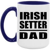 Irish Setter Dad - 15oz Accent Mug Purple