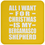 All I Want For Christmas Is My Bergamasco Shepherd - Coaster
